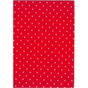 Presentpapper - Rött med vita hjärtan - 70 cm x 10 m Presentpapper - Rött med vita hjärtan - 70 cm x 10 m