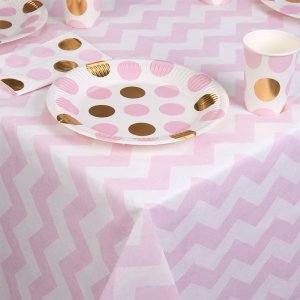 Bordsduk - Pattern Works - Ljusrosa Chevron