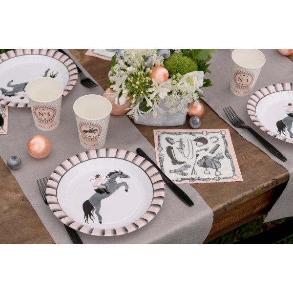 Pappmuggar - Hästkalas - Rosa/Svart - 10-pack Pappmuggar - Hästkalas - Rosa/Svart - 10-pack