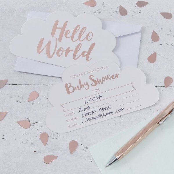 Inbjudningskort - Hello World - 10-pack