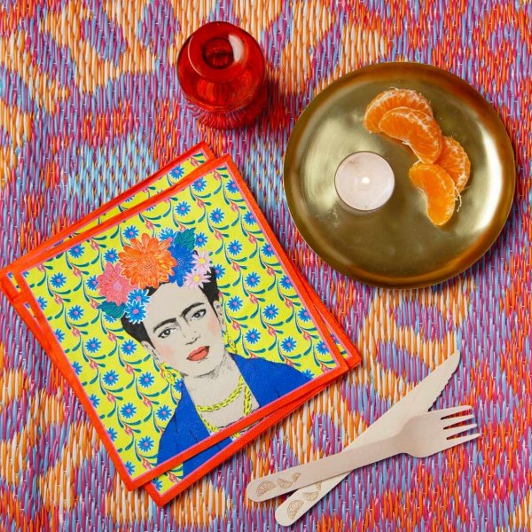 Servetter - Frida Kahlo - 20-pack - 33x33 cm Servetter - Frida Kahlo - 20-pack - 33x33 cm