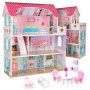 Docksk�p i tr� 70 cm Rosa med LED-belysning - Sj�lvmontering