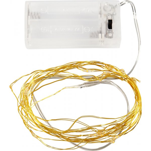 LED ljusslinga - guld - L: 3,15 m LED ljusslinga - guld - L: 3,15 m