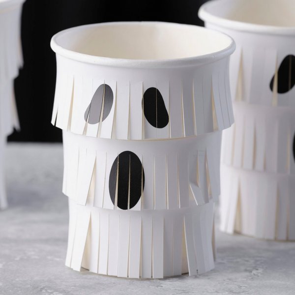 Pappmuggar - Fransar - Sp�ken - 8-pack