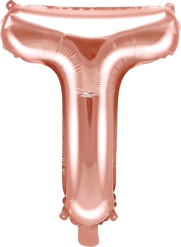Bokstavsballonger – Roséguld – 35 cm – Bokstav: T – Bokstavsballonger, Ballonger