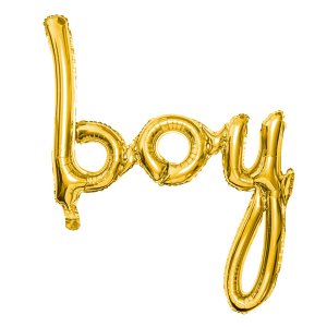 Folieballong - Boy - Guld