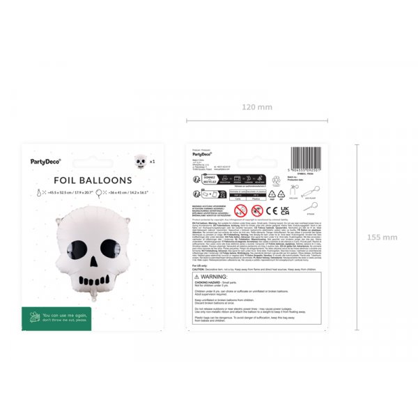 Folieballong d�dskalle - Mix