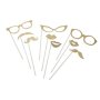 Photobooth-kit - Guld - 9 delar