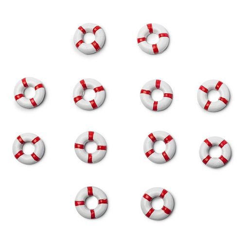 Självhäftande märken - Havstema - 12-pack Självhäftande märken - Havstema - 12-pack