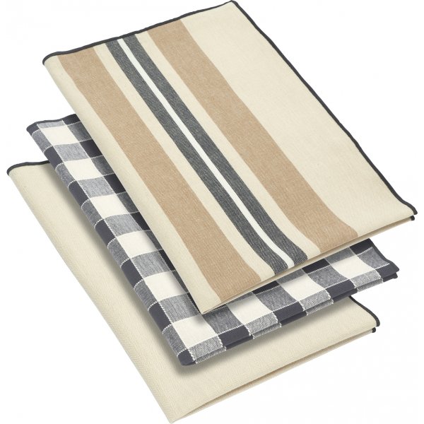 Agne kökshandduk 3-pack 3 x 50 x 70 cm - Iskaffe Agne kökshandduk 3-pack 3 x 50 x 70 cm - Iskaffe