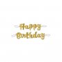 Banner Happy Birthday Guld