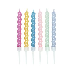 T�rtljus - Spiral - P�rlemo - 8 cm - 6-pack