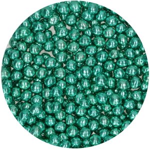 Krispiga chokladprlor - Metallic Green - Funcakes - 60 g