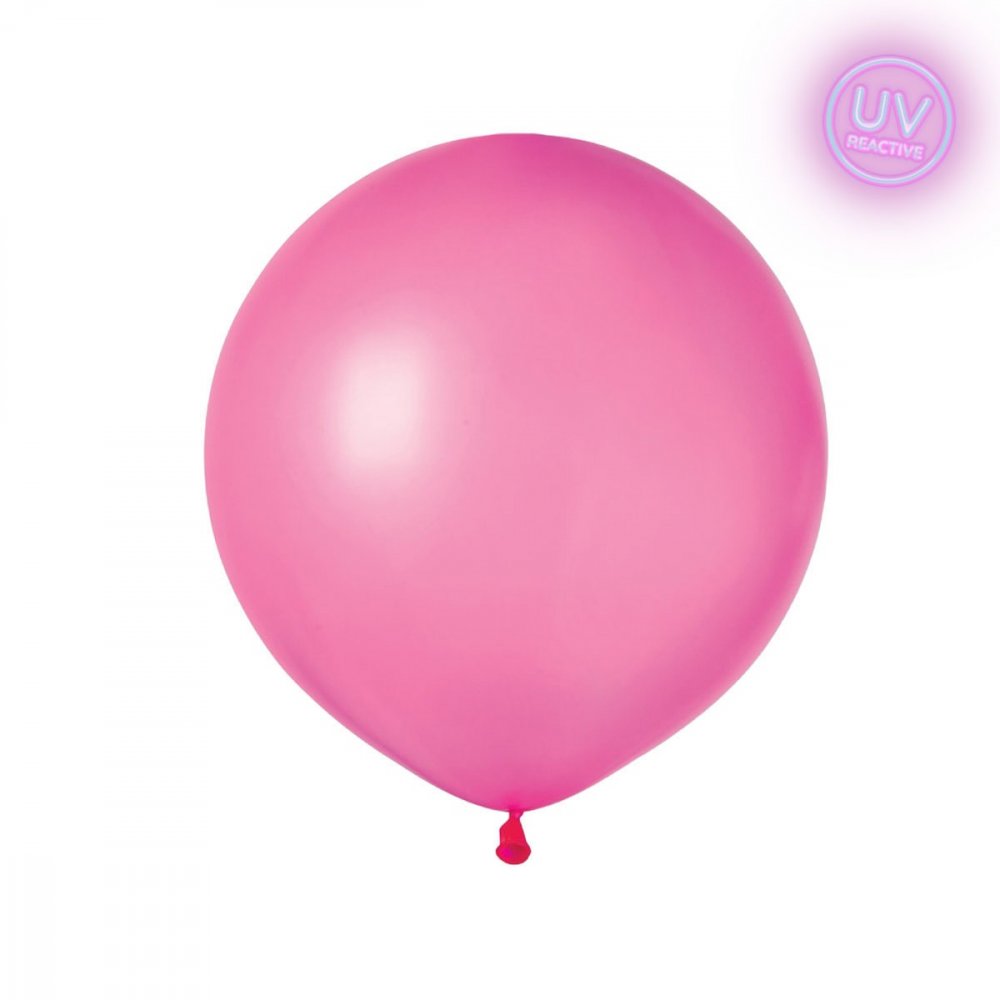 Latexballonger – Neon Rosa – UV Glow – 48 cm – 10-pack – Pastell, Enfärgade ballonger, Ballonger