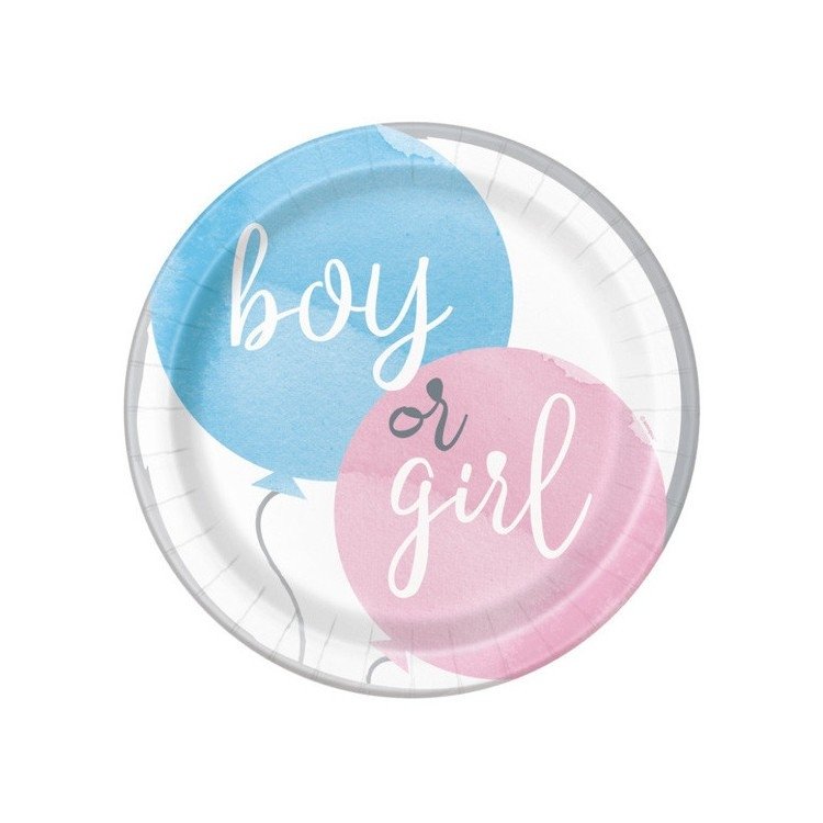 Papperstallrikar 8-pack Boy or Girl – Fyndhörnan