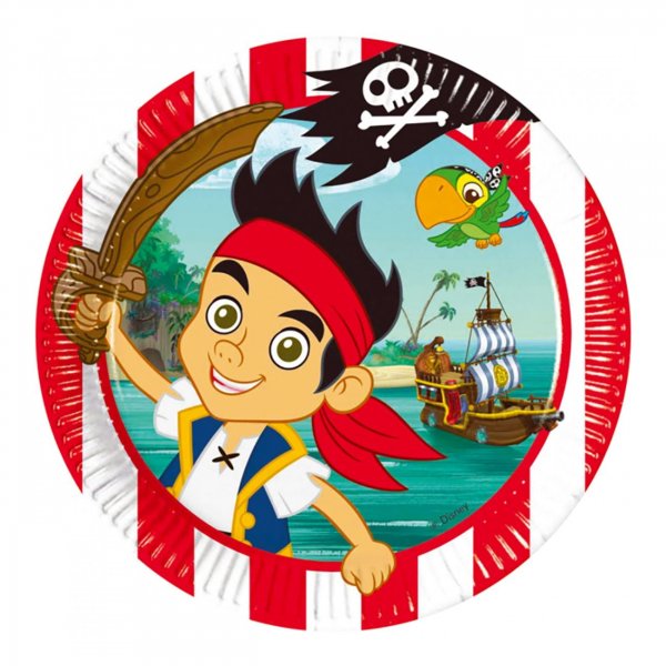 Papptallrikar - Jake & piraterna - 23 cm - 8-pack