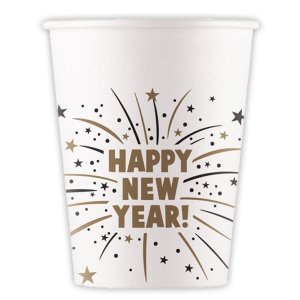 Pappmuggar - Happy New Year - 200 ml - 8-pack