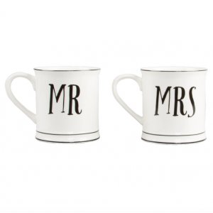 Porslinsmuggar - Mr & Mrs - 2-pack