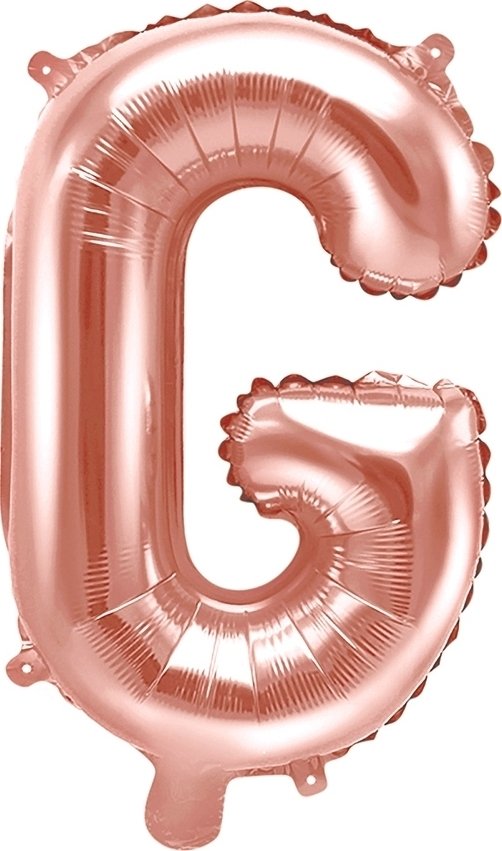 Bokstavsballonger – Roséguld – 35 cm – Bokstav: G – Bokstavsballonger, Ballonger
