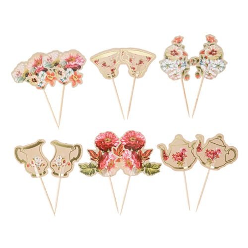 Dekorationspinnar - Rosa - 12-pack