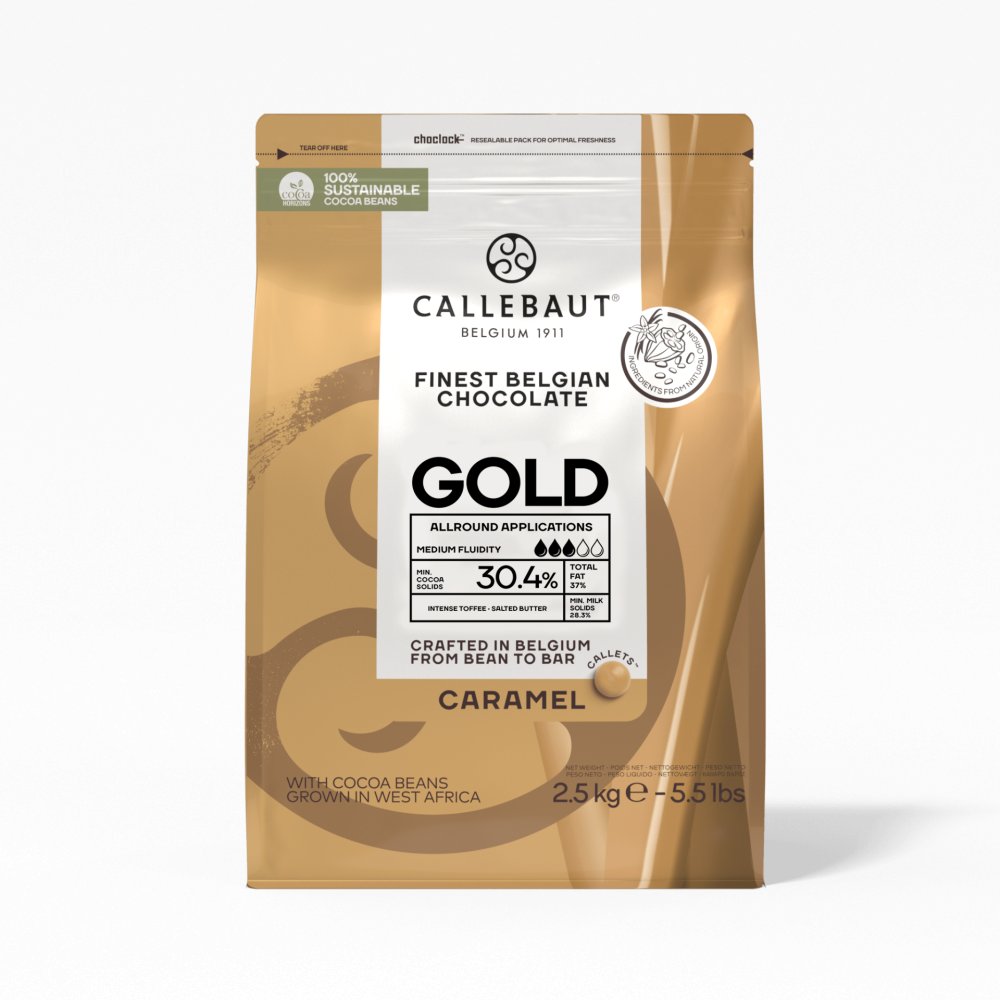 Callebaut Choklad Gold Vit Karamelliserad 2,5kg - Vit Choklad, Choklad