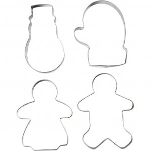 Pepparkaksformar - 4-pack - Sngubbe/Vante/Gumma/Gubbe