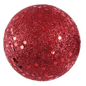 Glitterbollar - R�da - 1cm - 50 st