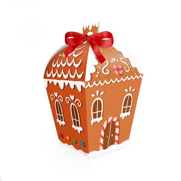 Presentboxar - Pepparkakshus - 6-pack