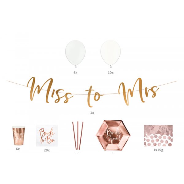 Dekorationsbox - Bride to be - Roséguld - 20-pack Dekorationsbox - Bride to be - Roséguld - 20-pack