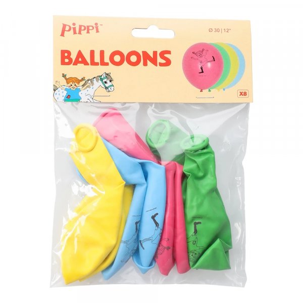 Ballonger - Pippi L�ngstrump - 8-pack
