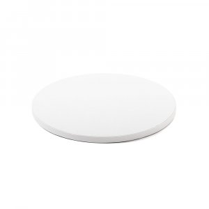 Tjock trtbricka - Rund Vit- 1,2 cm tjock, 25 cm i diameter