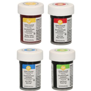Pastaf�rger - Wilton - Bl�, R�d, Gul, Gr�n - 4 x 28 g