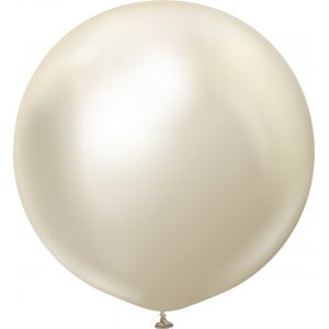 Ballonger enfrgade - Premium 60 cm - White Gold Chrome
