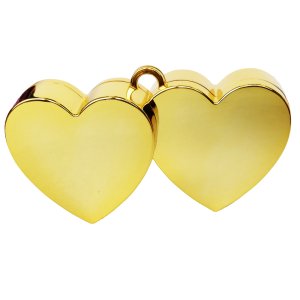 Ballongvikt - Double Heart - Guld