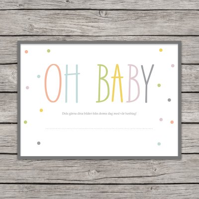 Instagramskylt - Oh Baby - Pastell - 4-pack