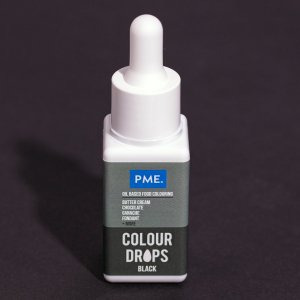 PME Colour Drops � Oljebaserad livsmedelsf�rg - Svart - 20 ml