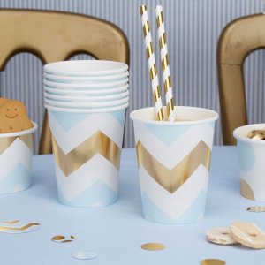 Pappmuggar - Pattern Works - Bl� - 8-pack