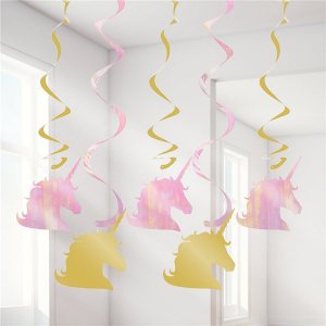 H�ngande dekorationer - Unicorn Sparkle - 5-pack