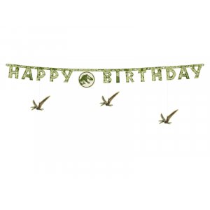 Happy Birthday-banner Jurassic World - Mix