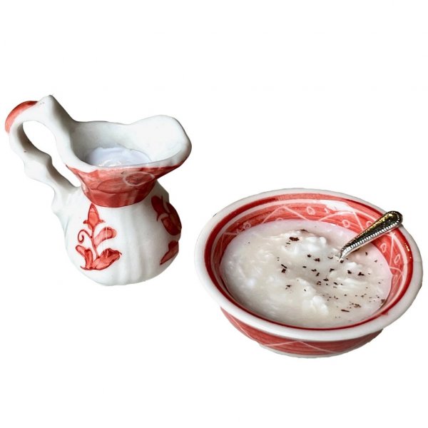 Nisses frukost - Grötskål med mjölkkanna Nisses frukost - Grötskål med mjölkkanna