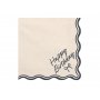 Servetter - Happy Birthday - Svart/Vit - 12-pack