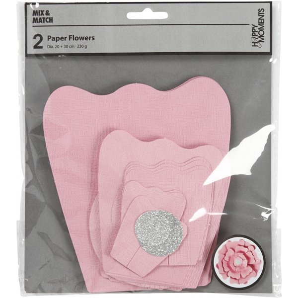 Pappersblommor - ljusröd - 2 st Pappersblommor - ljusröd - 2 st