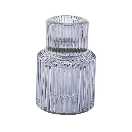 Ljusstake - Stormbl� - �5,5 x 8,5 cm