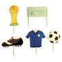Cake Topper - Fotboll - Scrapcooking - 5 st Cake Topper - Fotboll - Scrapcooking - 5 st