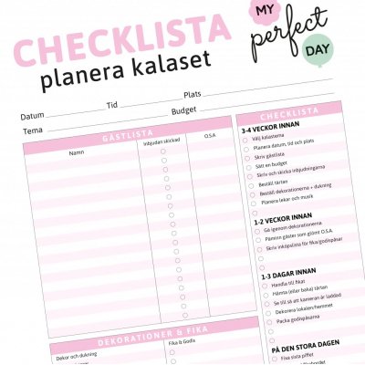 Checklista - Kalas