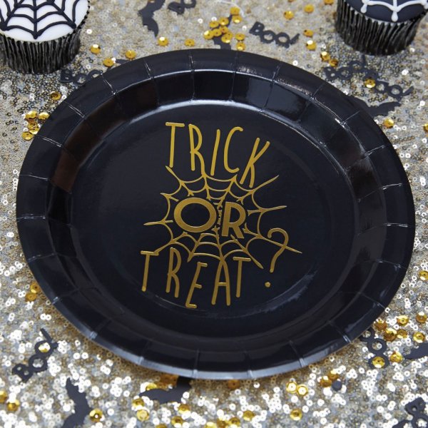 Papptallrikar - Trick or Treat - 8-pack