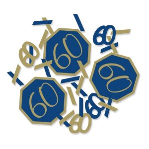 Konfetti 60 år Marinblå & Guld
