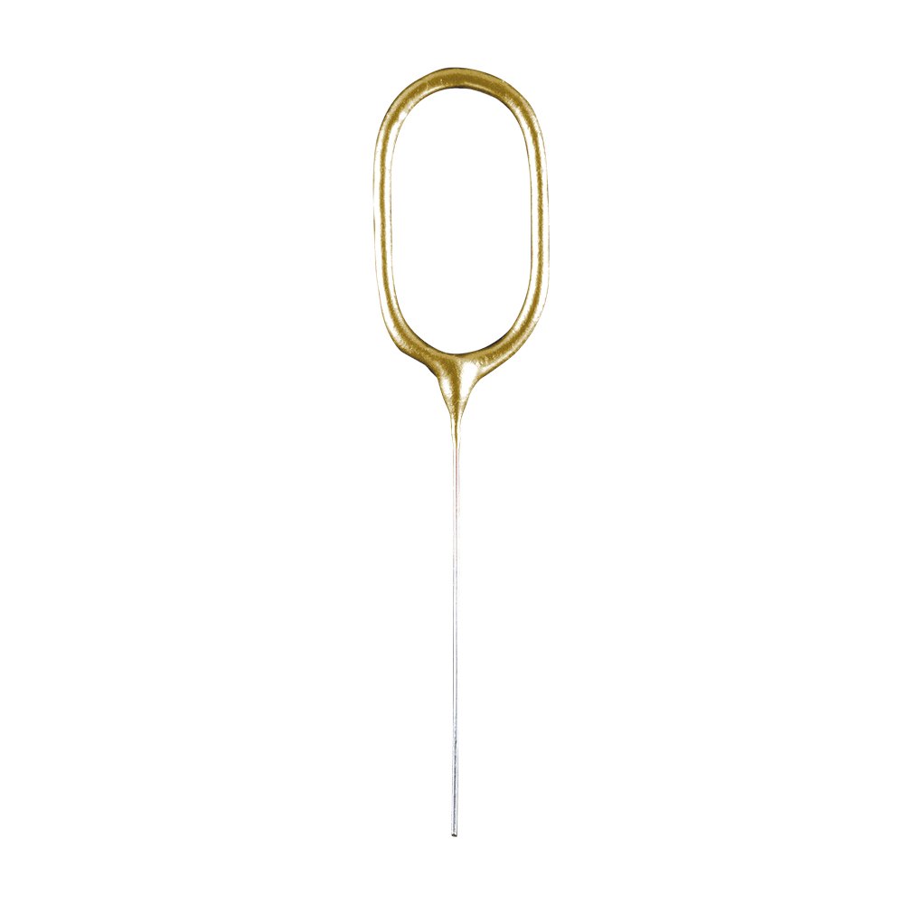 Tomtebloss - Siffra - Guld - Siffra: 0 - Tomtebloss & Isfacklor, Cake Toppers