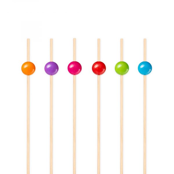 Snackspinnar/Drinkpinnar - Mixade f�rger - 12 cm - 25 st