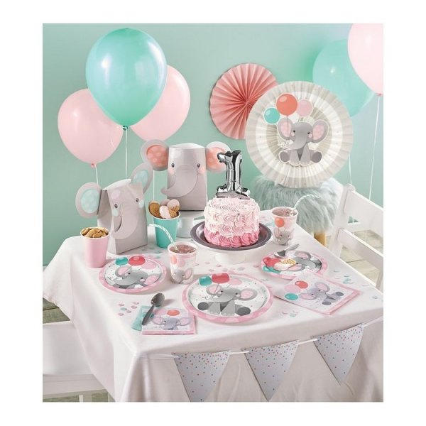 Pappersmuggar Bed�rande Elefant Rosa